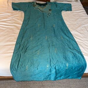 Traditional Indian Teal Dress Size L
